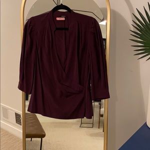 Ann Taylor Plum blouse size 6